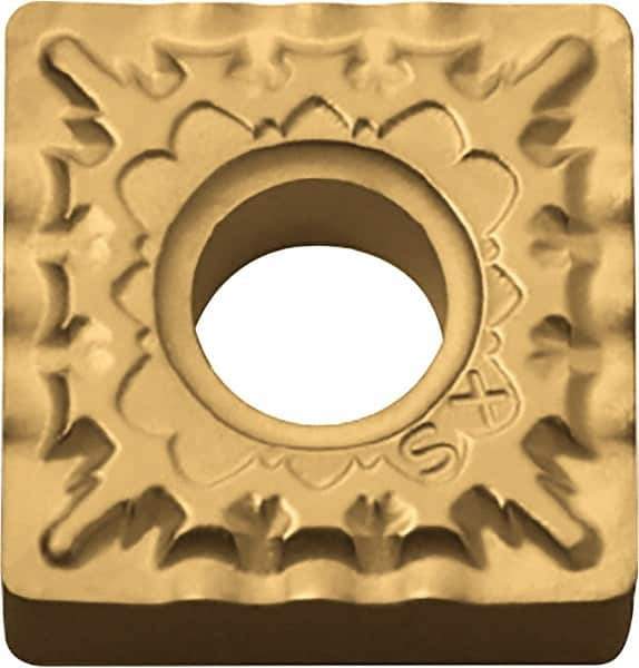 Kyocera - SNMG432 XS Grade PV720 Cermet Turning Insert - TiCN (Megacoat Nano) Finish, 90° Square, 1/2" Inscr Circle, 3/16" Thick, 1/32" Corner Radius - Eagle Tool & Supply