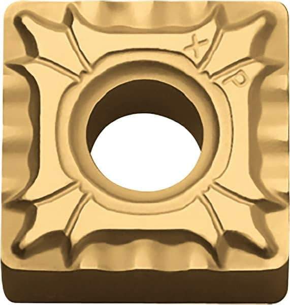 Kyocera - SNMG432 XP Grade PV720 Cermet Turning Insert - TiCN (Megacoat Nano) Finish, 90° Square, 1/2" Inscr Circle, 3/16" Thick, 1/32" Corner Radius - Eagle Tool & Supply