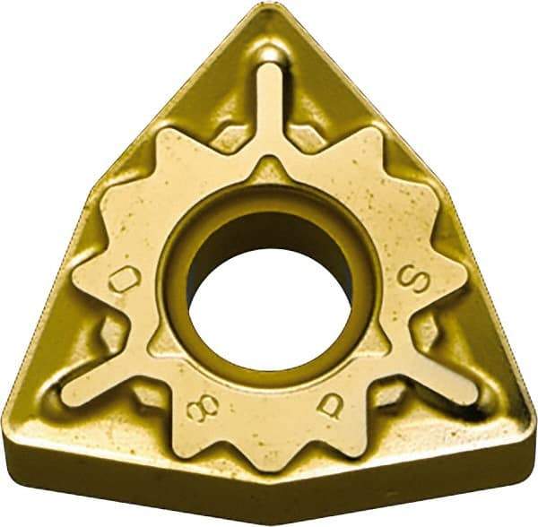 Kyocera - WNMG432 PS Grade CA530 Carbide Turning Insert - TiCN/Al2O3/TiN Finish, 80° Trigon, 1/2" Inscr Circle, 3/16" Thick, 1/32" Corner Radius - Eagle Tool & Supply