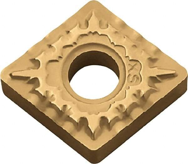 Kyocera - CNMG432 XS Grade CA515 Carbide Turning Insert - TiCN/Al2O3/TiN Finish, 80° Diamond, 1/2" Inscr Circle, 3/16" Thick, 1/32" Corner Radius - Eagle Tool & Supply