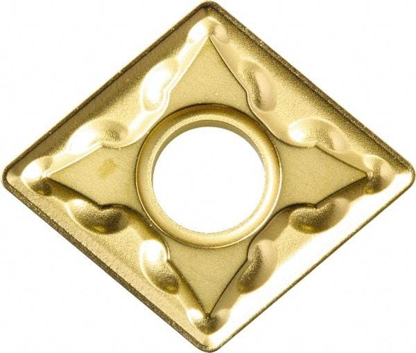 Kyocera - CNMG431 GS Grade CA525 Carbide Turning Insert - TiCN/Al2O3/TiN Finish, 80° Diamond, 1/2" Inscr Circle, 3/16" Thick, 1/64" Corner Radius - Eagle Tool & Supply