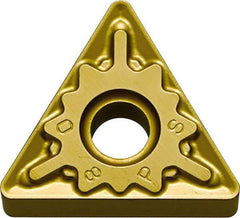 Kyocera - TNMG333 PS Grade CA515 Carbide Turning Insert - TiCN/Al2O3/TiN Finish, 60° Triangle, 3/8" Inscr Circle, 3/16" Thick, 3/64" Corner Radius - Eagle Tool & Supply