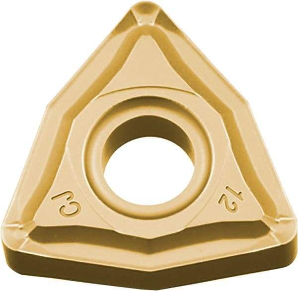 Kyocera - WNMG432 CJ Grade CA515 Carbide Turning Insert - TiCN/Al2O3/TiN Finish, 80° Trigon, 1/2" Inscr Circle, 3/16" Thick, 1/32" Corner Radius - Eagle Tool & Supply