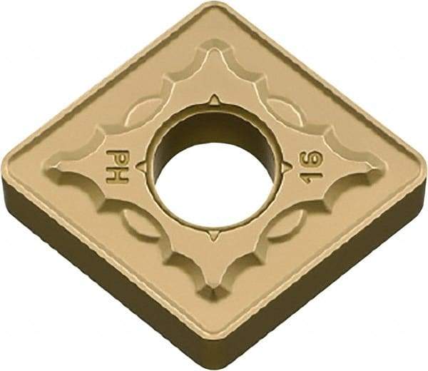 Kyocera - CNMG644 PH Grade CA525 Carbide Turning Insert - TiCN/Al2O3/TiN Finish, 80° Diamond, 3/4" Inscr Circle, 1/4" Thick, 1/16" Corner Radius - Eagle Tool & Supply