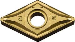 Kyocera - DNMG442 CJ Grade CA515 Carbide Turning Insert - TiCN/Al2O3/TiN Finish, 55° Diamond, 1/2" Inscr Circle, 1/4" Thick, 1/32" Corner Radius - Eagle Tool & Supply