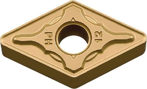Kyocera - DNMG442 PH Grade CA525 Carbide Turning Insert - TiCN/Al2O3/TiN Finish, 55° Diamond, 1/2" Inscr Circle, 1/4" Thick, 1/32" Corner Radius - Eagle Tool & Supply