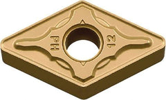 Kyocera - DNMG442 PH Grade CA525 Carbide Turning Insert - TiCN/Al2O3/TiN Finish, 55° Diamond, 1/2" Inscr Circle, 1/4" Thick, 1/32" Corner Radius - Eagle Tool & Supply