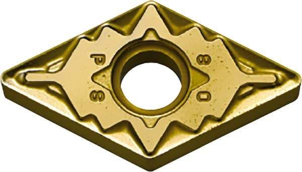 Kyocera - DNMG444 PS Grade CA530 Carbide Turning Insert - TiCN/Al2O3/TiN Finish, 55° Diamond, 1/2" Inscr Circle, 1/4" Thick, 1/16" Corner Radius - Eagle Tool & Supply