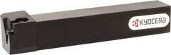 Kyocera - KGBAS, External, Left Hand, 5.5mm Max Depth of Cut, 0.013 to 0.189" Groove Width, Indexable Grooving Tool Holder - GBA43R/L.. Insert Compatibility, 20mm Shank Height, 20mm Shank Width, 125mm OAL - Eagle Tool & Supply
