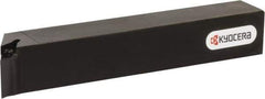 Kyocera - SVPB, Right Hand Cut, 117.50° Lead Angle, 16mm Shank Height x 16mm Shank Width, Neutral Rake Indexable Turning Toolholder - 120mm OAL, VB.. 22.., VC.. 22.. Insert Compatibility, Series SVPB - Eagle Tool & Supply