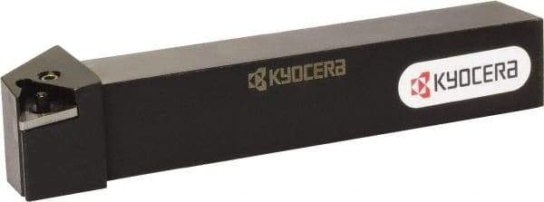 Kyocera - PTGN, Right Hand Cut, 90° Lead Angle, 25mm Shank Height x 25mm Shank Width, Negative Rake Indexable Turning Toolholder - 150mm OAL, TN.. 43.. Insert Compatibility, Series PTGN - Eagle Tool & Supply