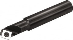 Kyocera - 45° Lead Angle, 21mm Max Cut Diam, 6mm Min Cut Diam, 8.6mm Max Depth of Cut, Indexable Chamfer and Angle End Mill - 1 Insert, SEKW 421, SEKW 422, SEMT 421 Insert Style, 120mm Overall Length, Straight Shank - Eagle Tool & Supply