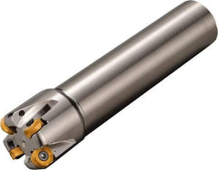 Kyocera - 50mm Cutting Diam, 42mm Shank Diam, 6mm Max Depth of Cut, Straight Shank Indexable Copy End Mill - 4 Inserts, ROMU 12... Insert, MRW Toolholder - Eagle Tool & Supply
