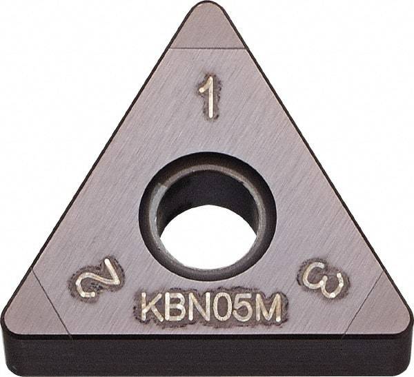 Kyocera - TNGA333 Grade KBN05M CBN Turning Insert - Megacoat Finish, 60° Triangle, 3/8" Inscr Circle, 3/16" Thick, 3/64" Corner Radius - Eagle Tool & Supply
