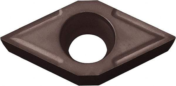 Kyocera - DCGT32.51 Grade PR1225 Carbide Turning Insert - Megacoat Finish, 55° Diamond, 3/8" Inscr Circle, 5/32" Thick, 1/64" Corner Radius - Eagle Tool & Supply