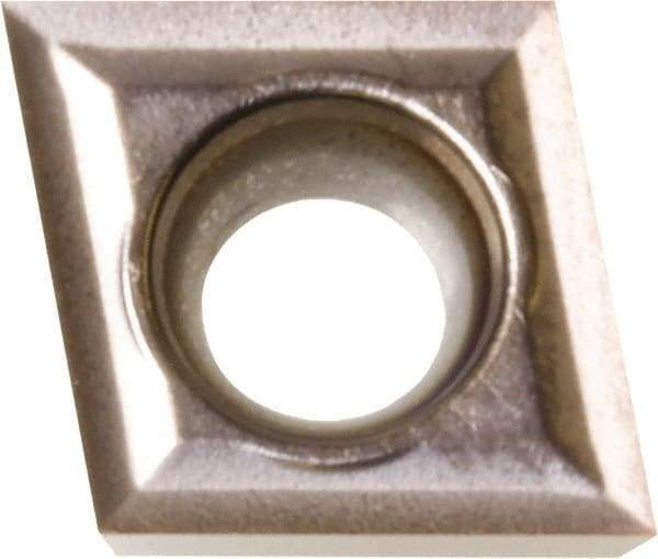 Kyocera - CCGT325013 Grade PR1225 Carbide Turning Insert - Megacoat Finish, 80° Diamond, 3/8" Inscr Circle, 5/32" Thick, 0.0508mm Corner Radius - Eagle Tool & Supply
