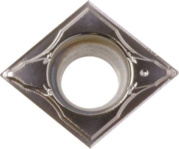 Kyocera - CCGT21.50.5 GF Grade PR1225 Carbide Turning Insert - Megacoat Finish, 80° Diamond, 1/4" Inscr Circle, 3/32" Thick, 0.008" Corner Radius - Eagle Tool & Supply