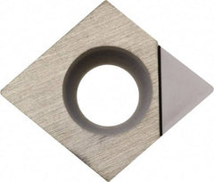 Kyocera - CCMT32.50.5 Grade KPD010 Polycrystalline Diamond (PCD) Turning Insert - Uncoated, 80° Diamond, 3/8" Inscr Circle, 5/32" Thick, 0.008" Corner Radius - Eagle Tool & Supply