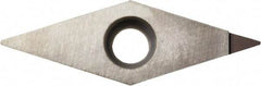 Kyocera - VBMT220.5 Grade KPD001 Polycrystalline Diamond (PCD) Turning Insert - Uncoated, 35° Diamond, 1/4" Inscr Circle, 1/8" Thick, 0.008" Corner Radius - Eagle Tool & Supply