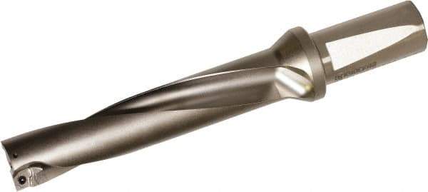 Kyocera - 4.38" Max Drill Depth, 5xD, 7/8" Diam, Indexable Insert Drill - 2 Inserts, 1" Shank Diam, Whistle Notch Shank - Eagle Tool & Supply