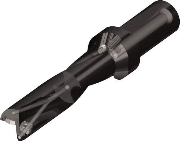 Kyocera - 9.38" Max Drill Depth, 5xD, 1-7/8" Diam, Indexable Insert Drill - 2 Inserts, 1-1/2" Shank Diam, Whistle Notch Shank - Eagle Tool & Supply