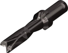 Kyocera - 79.5mm Max Drill Depth, 3xD, 26.5mm Diam, Indexable Insert Drill - 2 Inserts, 25mm Shank Diam, Whistle Notch Shank - Eagle Tool & Supply