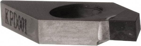 Kyocera - TKF KPD001 Grade, 0.0984" Cutting Width, Polycrystalline Diamond (PCD) Cutoff Insert - 0° Lead Angle," Cnr Rad - Eagle Tool & Supply