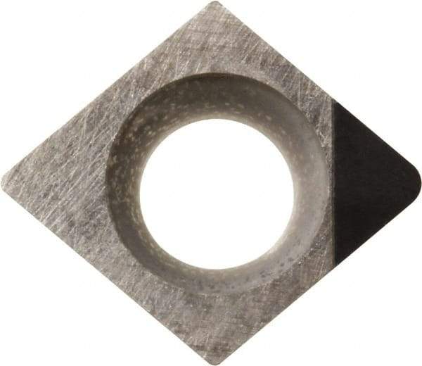 Kyocera - CCGW32.50.5 Grade KPD010 Polycrystalline Diamond (PCD) Turning Insert - Uncoated, 80° Diamond, 3/8" Inscr Circle, 5/32" Thick, 0.008" Corner Radius - Eagle Tool & Supply