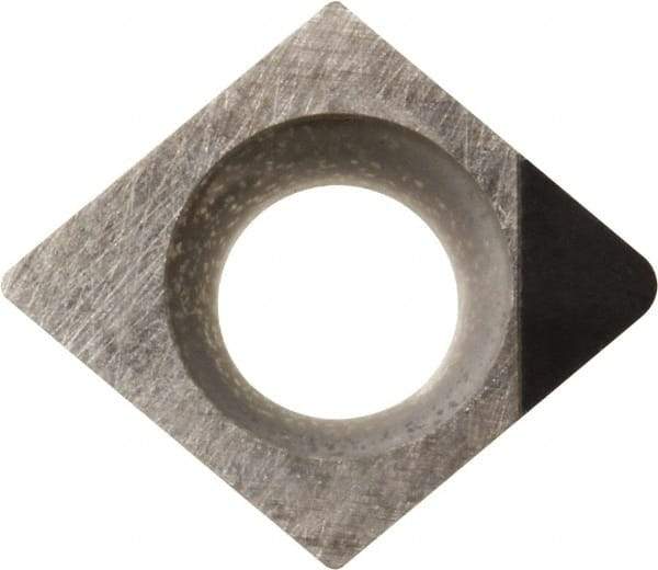 Kyocera - CCGW32.52 Grade KPD010 Polycrystalline Diamond (PCD) Turning Insert - Uncoated, 80° Diamond, 3/8" Inscr Circle, 5/32" Thick, 1/32" Corner Radius - Eagle Tool & Supply