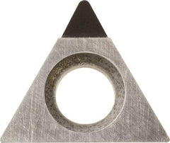 Kyocera - TPMH221 Grade KPD001 Polycrystalline Diamond (PCD) Turning Insert - Uncoated, 60° Triangle, 1/4" Inscr Circle, 1/8" Thick, 1/64" Corner Radius - Eagle Tool & Supply
