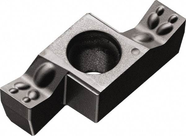 Kyocera - 400GE EM Grade PR1025, 4mm Cutting Width Carbide Grooving Insert - 5.5mm Max Depth of Cut, Right Hand, 0.2mm Corner Radius, TiCN Finish - Eagle Tool & Supply