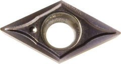 Kyocera - DCGT21.50.5 GQ Grade PR1225 Carbide Turning Insert - Megacoat Finish, 55° Diamond, 1/4" Inscr Circle, 3/32" Thick, 0.008" Corner Radius - Eagle Tool & Supply