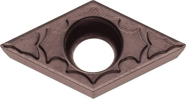 Kyocera - DCGT32.50.5 CF Grade PR930 Carbide Turning Insert - TiCN Finish, 55° Diamond, 3/8" Inscr Circle, 5/32" Thick, 0.008" Corner Radius - Eagle Tool & Supply