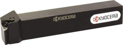 Kyocera - PTFN, Left Hand Cut, 90° Lead Angle, 25mm Shank Height x 25mm Shank Width, Negative Rake Indexable Turning Toolholder - 150mm OAL, TN.. Insert Compatibility, Series PTFN - Eagle Tool & Supply