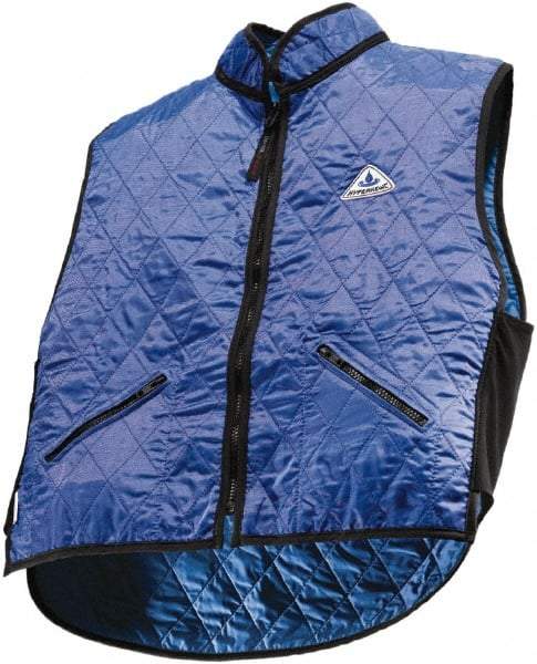 Techniche - Size 3XL, Blue Cooling Vest - Zipper Front, Nylon, HyperKewl - Eagle Tool & Supply