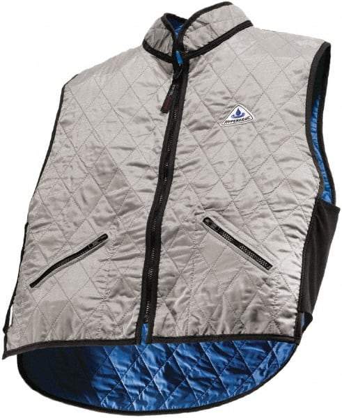 Techniche - Size 2XL, Silver Cooling Vest - Zipper Front, Nylon, HyperKewl - Eagle Tool & Supply