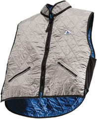 Techniche - Size S, Silver Cooling Vest - Zipper Front, Nylon, HyperKewl - Eagle Tool & Supply