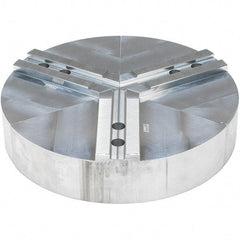 Abbott Workholding Products - 15" Max Chuck Capacity, 1.5mm x 60° Serrated Interface, Round Soft Lathe Chuck Jaw - 3 Jaw, Aluminum, 1.6929" Btw Mount Hole Ctrs, 15" Wide, 3" High, 20mm Fastener - Eagle Tool & Supply