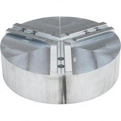 Abbott Workholding Products - 15" Max Chuck Capacity, 1.5mm x 60° Serrated Interface, Round Soft Lathe Chuck Jaw - 3 Jaw, Aluminum, 1.6929" Btw Mount Hole Ctrs, 15" Wide, 4" High, 20mm Fastener - Eagle Tool & Supply