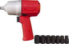 Sioux Tools - 1/2" Drive, 11,000 RPM, 780 Ft/Lb Torque Impact Wrench - Pistol Grip Handle, 1,250 IPM, 4 CFM, 90 psi, 6.35mm Inlet - Eagle Tool & Supply