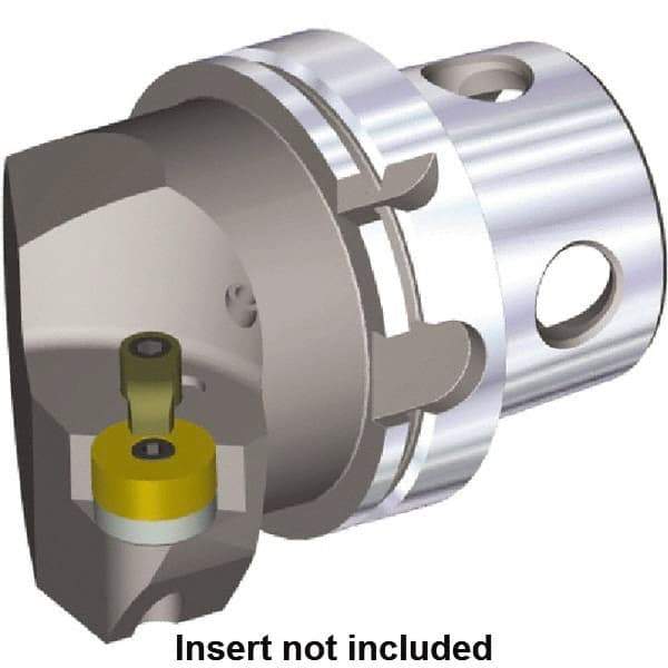 Kennametal - Insert Style RN..1204, RN..43, 100mm Head Length, Right Hand Cut, Internal/External Modular Threading Cutting Unit Head - System Size KM4X100, 63mm Center to Cutting Edge, Series KM4X - Eagle Tool & Supply