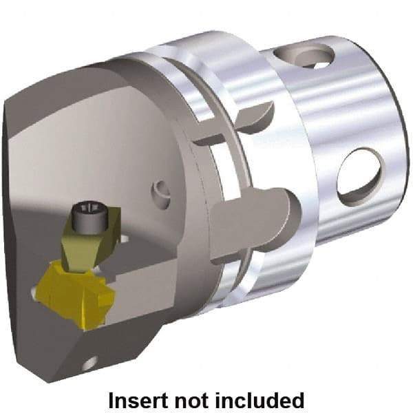 Kennametal - Insert Style NG 3R, 70mm Head Length, Left Hand Cut, Internal/External Modular Threading Cutting Unit Head - System Size KM4X63, 43mm Center to Cutting Edge, Series NE - Eagle Tool & Supply