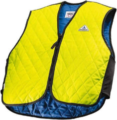 Techniche - Size XL, High Visibility Lime Cooling Vest - Zipper Front, Nylon, HyperKewl - Eagle Tool & Supply