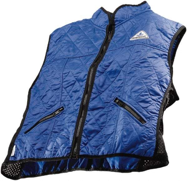 Techniche - Size 2XL, Blue Cooling Vest - Zipper Front, Nylon, HyperKewl - Eagle Tool & Supply
