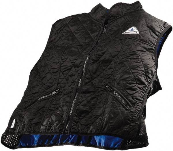 Techniche - Size S, Black Cooling Vest - Zipper Front, Nylon, HyperKewl - Eagle Tool & Supply