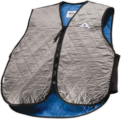 Techniche - Size 2XL, Silver Cooling Vest - Zipper Front, Nylon, HyperKewl - Eagle Tool & Supply