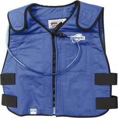 Techniche - Size 2XL, Blue Cooling Vest - Zipper Front, Cotton - Eagle Tool & Supply