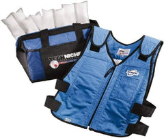Techniche - Size L/XL, Royal Blue Cooling Vest - Zipper Front, Cotton - Eagle Tool & Supply