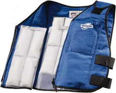Techniche - Size M/L, Navy Blue Cooling Vest - Zipper Front, Cotton - Eagle Tool & Supply