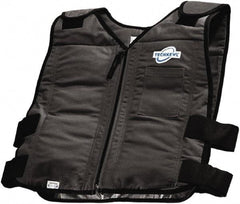 Techniche - Size M/L, Black Cooling Vest - Zipper Front, Cotton - Eagle Tool & Supply